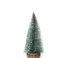 Mini sapins de Noël artificiels génériques, sapins en sisal avec base en bois pour la décoration de Noël