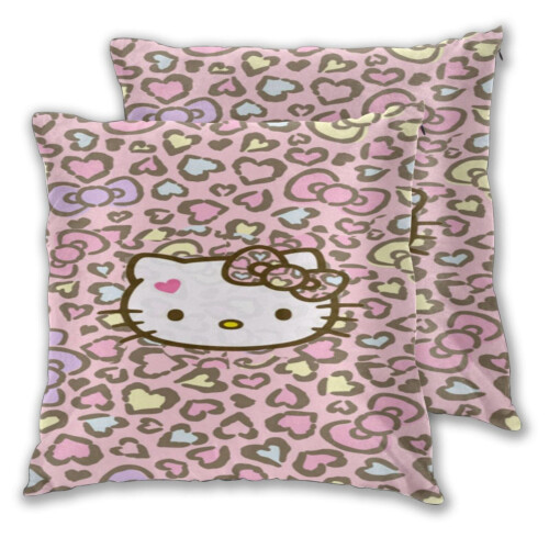 Capas de almofada Hello Kitty, pacote com 2 unidades, 40x40 cm (16"x16") 1
