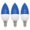 Lot de 3 ampoules LED E14 colorées, bleues. 1