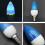 Lot de 3 ampoules LED E14 colorées, bleues. 3