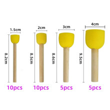 20/30Pcs Premium Round Sponge Brush Set - Ideal For Kids Arts And Crafts