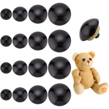 16pcs Large Safety Eyes 30-60mm for Amigurumis, Black Plastic with Washers, Half Round for Stuffed Animals, DIY Puppets & Crafts