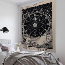 Décoration murale pour salon : affiche et tapisserie de cartes de tarot (EE95*73CM)