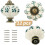12-pack Ivory and Green Ceramic Knobs - Pumpkin Cabinet Knobs Retro Dresser Knobs - Vintage Drawer Pulls with Screws for Cabinet Drawer Wardrobe 3