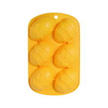 Moules à œufs de Pâques à 6 cavités, moule en silicone pour la cuisson de chocolats et de bonbons, idéal pour la décoration de gâteaux de