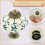 12-pack Ivory and Green Ceramic Knobs - Pumpkin Cabinet Knobs Retro Dresser Knobs - Vintage Drawer Pulls with Screws for Cabinet Drawer Wardrobe 4