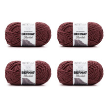 Bernat Blanket #6 Super Bulky Polyestergarn, Merlot 10,5 oz/300 g, 220 yards (4-pakning)