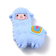 Coirníní Fócais Silicone Coirníní Coganta Do Bhiacla Alpaca Gorm Spéir Éadrom 31x28x9mm Poll: 3mm