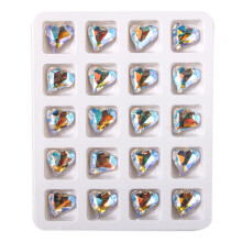 Hesroicy20Pcs3D Decoraciones de uñas con forma de corazón, joyería de uñas brillante que no se decolora, compatible con diseños de manicura de