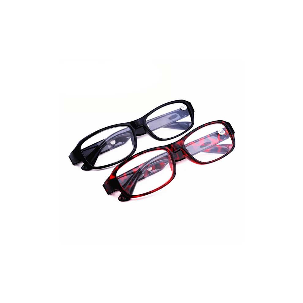 Reading Glasses +4.5 +5.0 +5.5 +6.0 Diopters Optical Lenses Glasses in Red Brown[JUN] Red brown 550