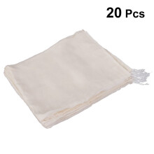 Sachets infuseurs à thé vides, sachets filtrants pour purée de pommes de terre, 20 sachets en coton à cordon pour soupe