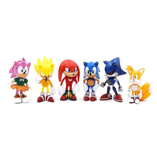 6 Sonic the Hedgehog actionfigurer 2