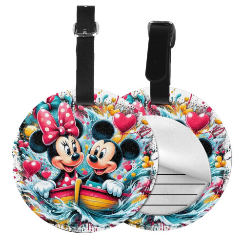 Χαριτωμένες ετικέτες αποσκευών Mickey Mouse για βαλίτσες, 4 τεμάχια χαριτωμένη ετικέτα