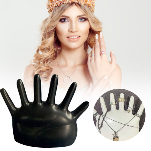 XIUH Εργαλεία Κουζίνας Ρητίνης Χειρός Form6Fingers Βάση Οργάνωσης Κολιέ Δαχτυλιδιών 1