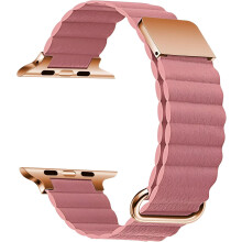 Kompatibel med Apple Watch veganskt läderarmband 38 mm, 40 mm, 41 mm, 42 mm, 44 mm, 45 mm, 49 mm, iWatch Loop-armband för män och kvinnor