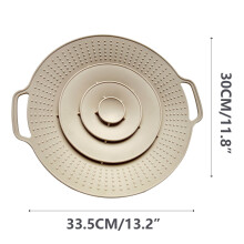 Kiplyki Spill Stopper Lid Cover, Diameter Length Boil Safeguard, Silicone Microwave Splatter Lid for Food, Multi-Function Kitchen Cooking Lid