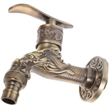 Retro Faucet Sink Bathroom Outdoor Water Spigot Wall-mount Washing Machine Tap Hose Kitchen