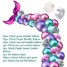 DEKAXID Happy1st Birthday Party Set Meerjungfrauen Partygeschirr Pappbecher Teller Latexballons Babyparty-Dekorationen
