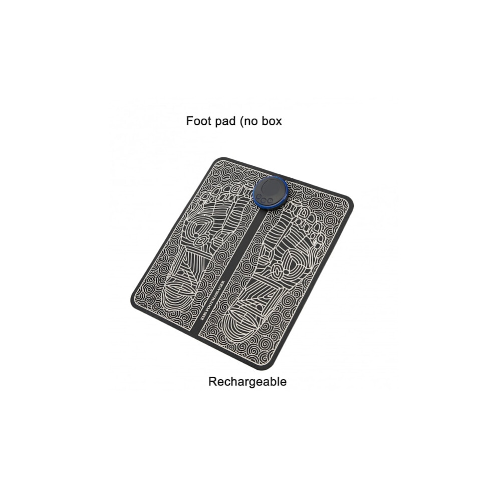 EMS Foot Massager Pad Reflexology Foot Acupoint Massage Muscle Stimulation Improve Blood Circulation Relief Pain USB Rechargeable 1Set