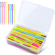 Plastic Yarn Needle, Big Eye Plastic Tapestry Weaving Darning Needles(2size 3.5"2.7"Each 50pcs),for Learn to Sewing and Darning