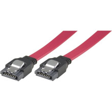 DELTACO SATA/SAS cable, locking clip, straight-straight, 0.5m (SATA-05D)