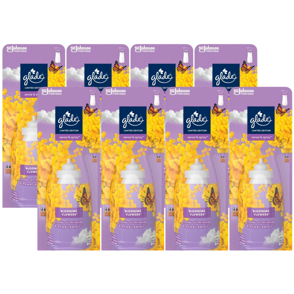 Glade 8 X Sense And Spray Refill 18Ml - Blooming Flowers