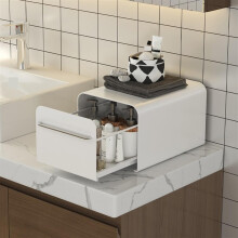 Metal Tabletop Cup Storage Cabinet with Compact Vertical Design for Kitchen Counter and Coffee Mug Organizer White 11.1x13.8x9.1in