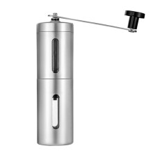 Stainless Steel Manual Coffee Grinder with Ergonomic Hand Crank for Fresh Espresso at Home or Travel