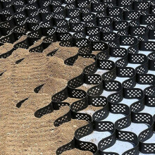 Gravel Stabilization Grid Heavy Duty Ground Reinforcement Paver for Driveway Walkway 4x7m Black