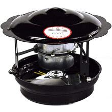 Chimney Exhaust Fan 220V Power Smoke Extractor for Kitchen Heat Ventilation Black 60W