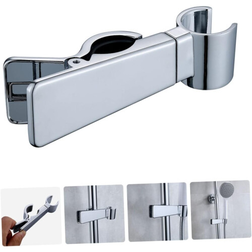 Shower Head Holder with Adjustable ABS Rail for Handheld Spray, Bathroom Wall Mount 1
