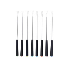 8PCS Stainless Steel Fondue Forks with HeatResistant Handles for Cheese Chocolate Barbecue Camping