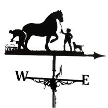 Vintage Horse Metal Roof Weather Vane, Weatherproof Stainless Steel for Garden Yard Cupola