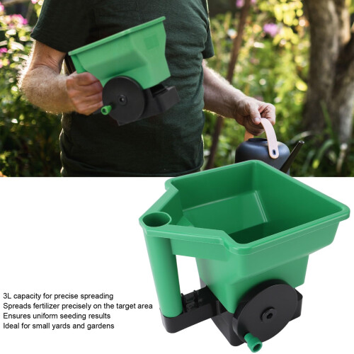 Handheld Seed and Fertilizer Spreader 3L for Precise Uniform Lawn and Garden Application 2