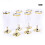6 pcs/set 150ml disposable red wine glass plastic cup Gold 1