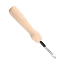 Instrument reglabil de agățat covoare, mâner din lemn pentru broderie, punch pin, pentru cusut și țesut DIY, 10,6 cm, compatibil cu broderia din