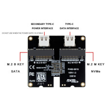 Karta rozszerzająca dysk SSD NVMe/SATA JMS581 z kontrolerem typu C, USB3.1, 10 Gb/s, konwerterem dysku twardego