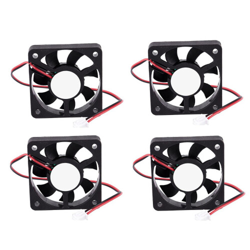 4 τεμάχια 50mm12V2Pin4000RPM Ρουλεμάν μανίκι θήκη υπολογιστή ψυγείου CPU ανεμιστήρας ψύξης