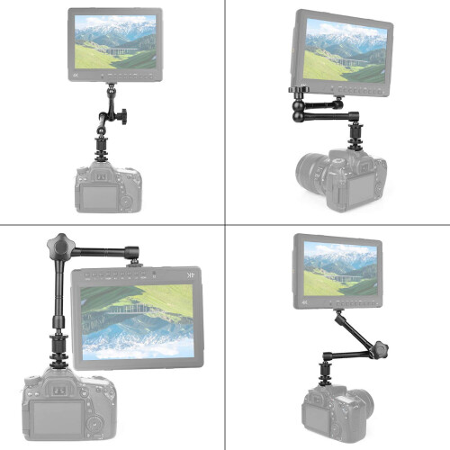 Braço articulado Magic Arm de 11 polegadas (28 cm) com encaixe para sapata e parafuso de tripé de 1/4 de polegada. 2