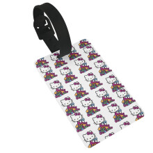 Hello Kitty Luggage Tag Hanger with Name ID Identification Label Removable Wristband for Suitcases Duffel Bags Gym Bags Tool Boxes