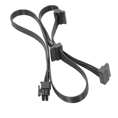 Efficient6Pin σε SATAX3 15Pin SATA τροφοδοσία σκληρού δίσκου για Corsair RM RMX
