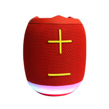 Cainteoir Bluetooth Nua PAVEOS le Soilse Ildaite, Fo-fhuaimeoir Fabraice & Micreafón, Inaistrithe le haghaidh Úsáide Lasmuigh/Baile, Dearg,
