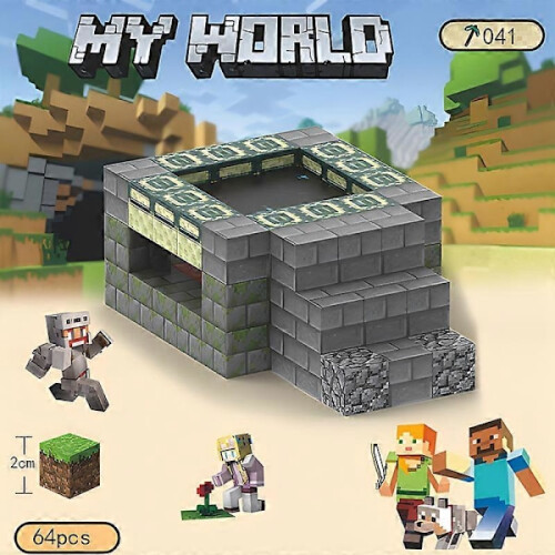 Μίνι φιγούρα Minecraft Kart DIY μαγνητικά παιχνίδια Minecraft Dungeons Cartoon world modeler δημιουργικά 1