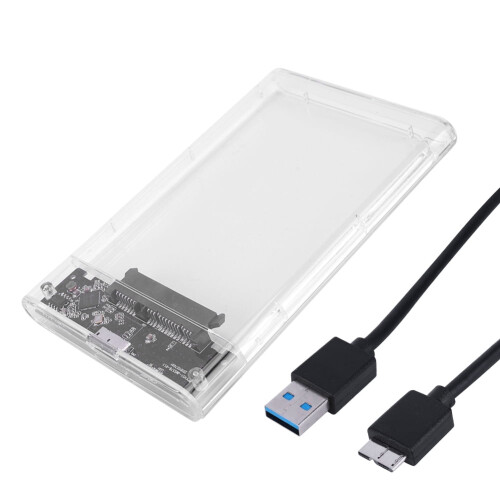 jixopnΠερίβλημα σκληρού δίσκου SSD HDD 2,5 ιντσών Εξωτερική θήκη USB3.0 σε SATA (με 1 καλώδιο)