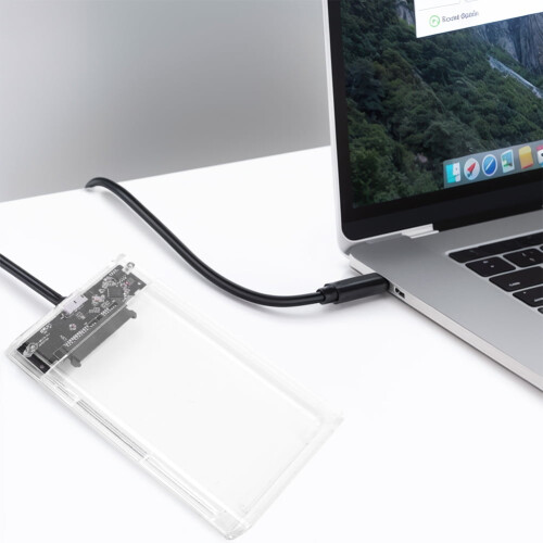 jixopnΠερίβλημα σκληρού δίσκου SSD HDD 2,5 ιντσών Εξωτερική θήκη USB3.0 σε SATA (με 1 καλώδιο) 2