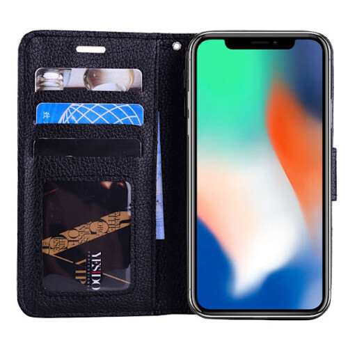 Étui portefeuille élégant compatible avec l'iPhone XR de NKOBEE (marron) 2