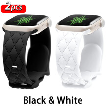 Bracelet en silicone Nytt compatible avec Apple Watch 41 mm, 40 mm, 45 mm, 44 mm, 49 mm, 46 mm et 42 mm, pour Ultra 2, SE et Series 10 à 5, noir et