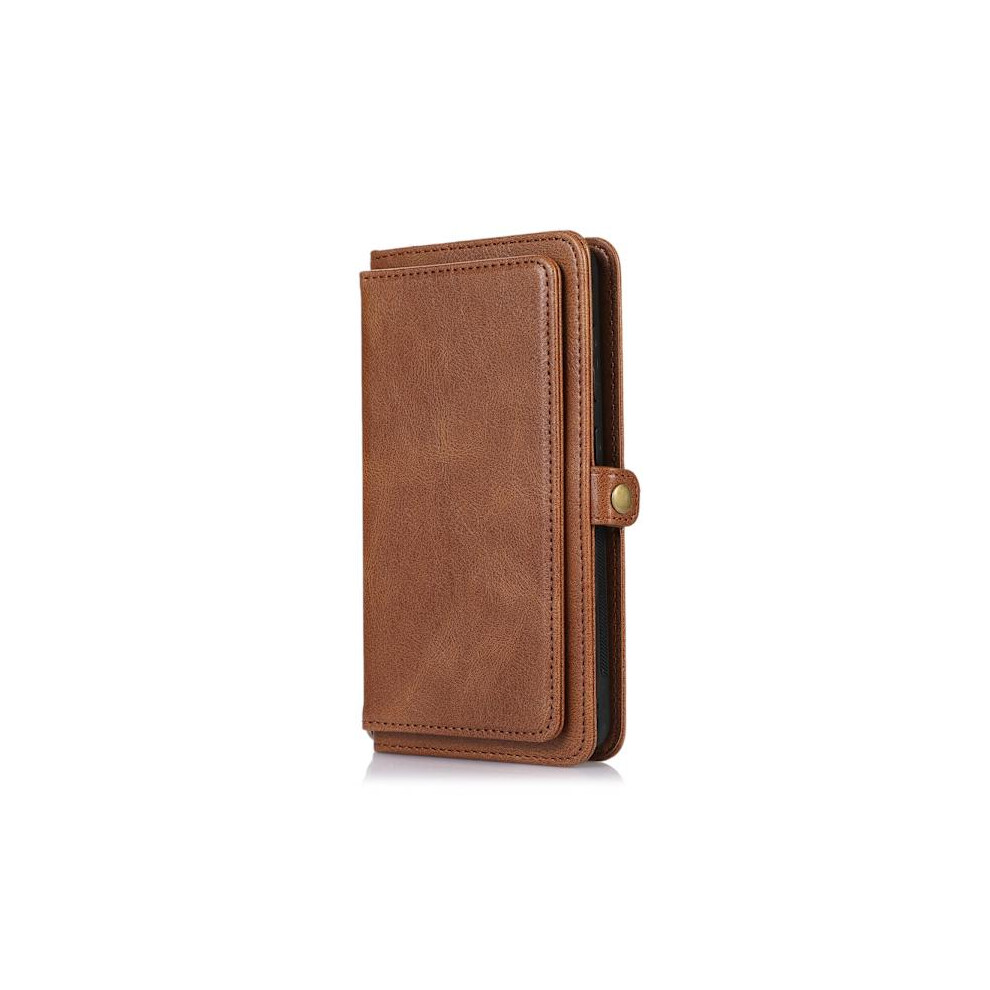 Luxury Leather Wallet Case With Card Holder For A14 5G Brown 9395123881171
