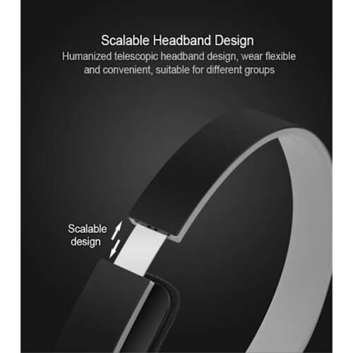 Casque sans fil rechargeable supra-auriculaire Bluetooth noir 1