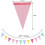 60pennants Πολύχρωμη κορδέλα από ύφασμα για γιρλάντα, επαναχρησιμοποιήσιμο σημαιάκι, 2
